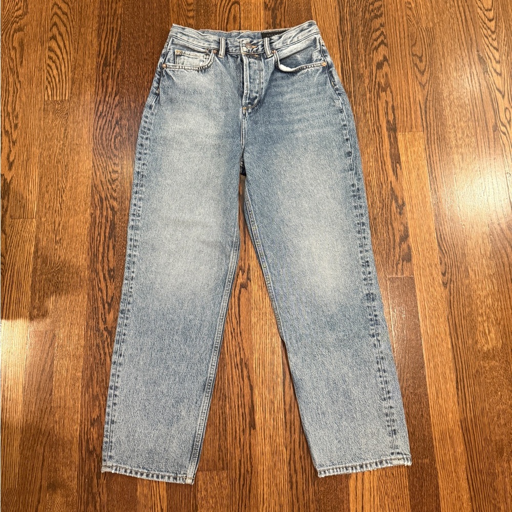 all saints debbie jeans high rise straight leg 27